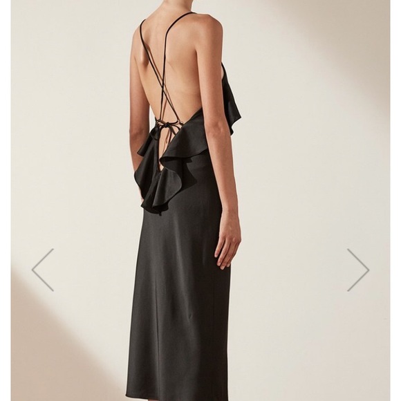 Shona Joy Black slip dress midi dress - Picture 4 of 4